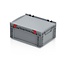 SalesBridges Eurokrat Universeel 40x30x18,5 cm met deksel Eurobox Plastic container Gesloten handvat