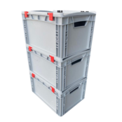 Eurokrat Universeel 40x30x18,5 cm met deksel Eurobox Plastic container  Gesloten handvat