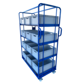 Order Picking Etagewagen 130x65x190cm Magazijnwagen Rolcontainer e-commerce