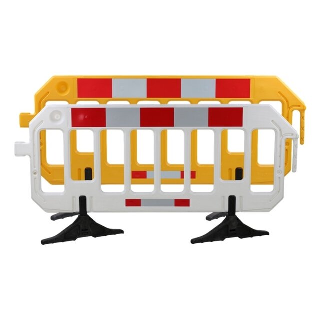 Barrière rapide plastique 2000 x 1000 mm Jaune avec réflécteur