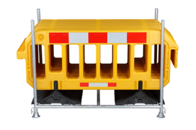Barrier Fences plastic 2000 x 1000 mm Yellow with reflector