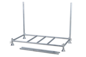 Barrier Fences 2000 x 1000 mm White - 15 pcs + transportation rack