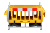 Barrier Fences 2000 x 1000 mm White - 15 pcs + transportation rack