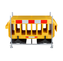 Barrière 2000 x 1000 mm Jaune - 15 pieces + support de transport