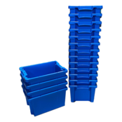 Plastic Stacking Crate 40x30x22cm  Blue Nestable