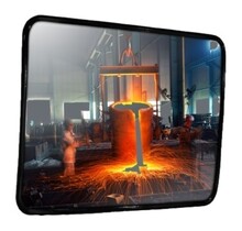 Industrial mirror stainless steel (inox)  Round / Rectangle resistant to temperatures up to 350 ° C