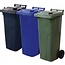 SalesBridges Afvalcontainer 140L Blauw Minicontainer Vuilnisbakken Op Wielen