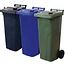 SalesBridges Plastic Roll containers Dustbins Minicontainer on Wheels 140L Blue