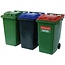 SalesBridges Afvalcontainer 360L Blauw Minicontainer Vuilnisbakken Op Wielen