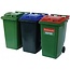 SalesBridges Plastic Rollcontainers Dustbins Minicontainer on Wheels 360L Blue