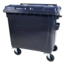 SalesBridges Afvalcontainer 1100L op wielen Zwart DIN-opname