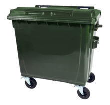 Afvalcontainer 770L op wielen Groen DIN-opname