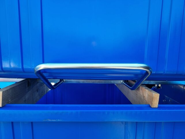 Conteneur de déchets poubelle 1700L Bleu H.D.P.E.