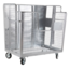 SalesBridges Conteneur à déchets grillagés 2000L galvanisé sur roues pour carton, papier, tissue