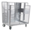 SalesBridges Waste wire mesh container 2000L galvanized  on wheels for cardboard, papers