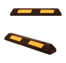 Veilige parkeerstop van hard rubber met reflector 90 cm