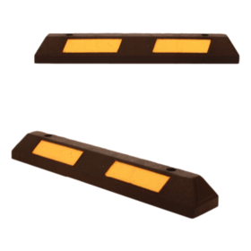 Safe parking stop made of hard rubber with reflector 90 cm