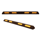 Safe parking stop made of hard rubber with reflector 180 cm