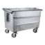 SalesBridges Steel waste container 1000L galvanized on wheels with cover
