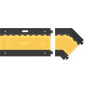 Cable Bridge with Cover  3 tunnels Ø 50 mm cable protection 45° angle