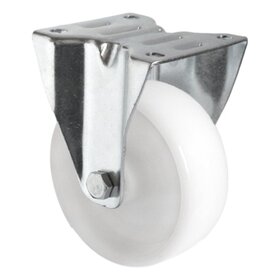 Bokwiel 100mm 150kg Nylon Polyamide A wit