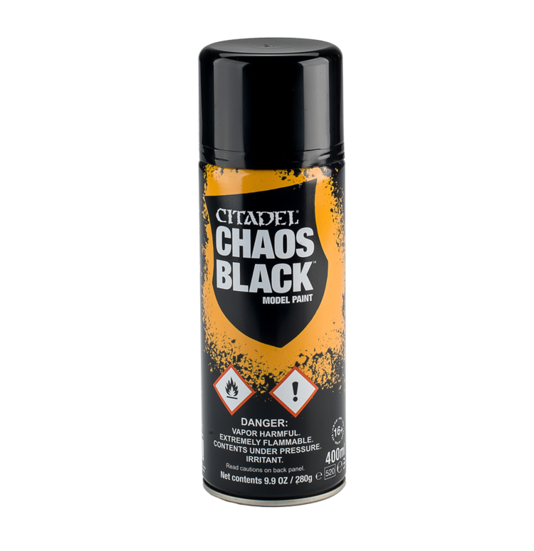 Games Workshop Warhammer GAMES WORKSHOP - CITADEL - SPRAY: CHAOS BLACK