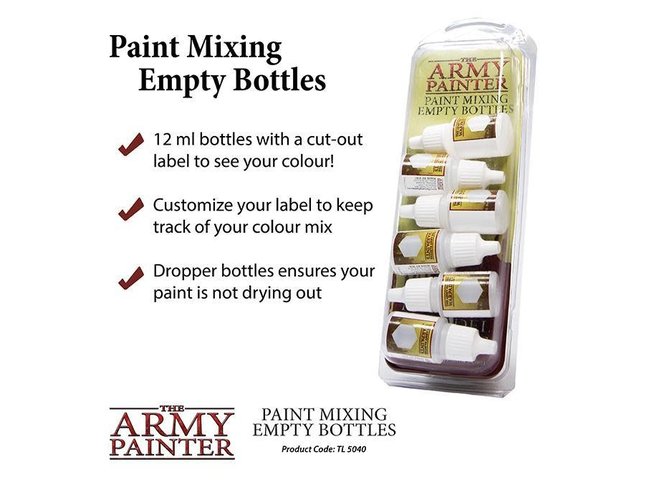 The Army Painter Paint Mixing Empty Bottles