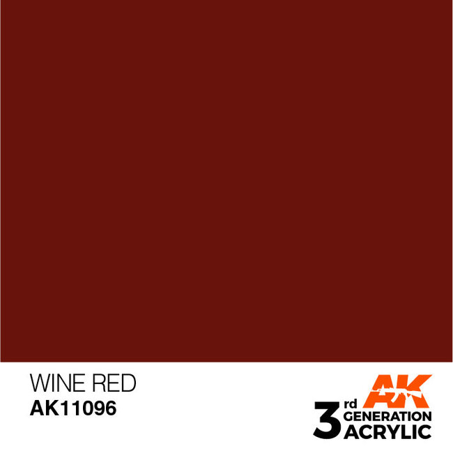 AK Interactive AK Interactive - 3rd Generation Acrylic: Wine Red