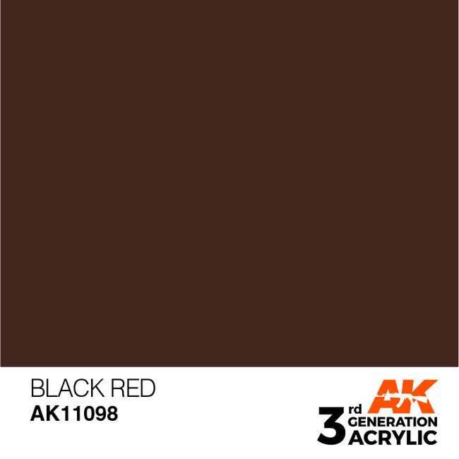 AK Interactive AK Interactive - 3rd Generation Acrylic: Black Red