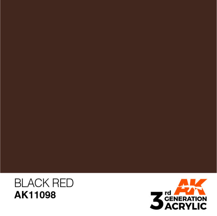 AK Interactive AK Interactive - 3rd Generation Acrylic: Black Red