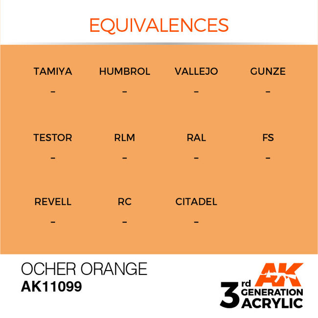 AK Interactive AK Interactive - 3rd Generation Acrylic: Ocher Orange