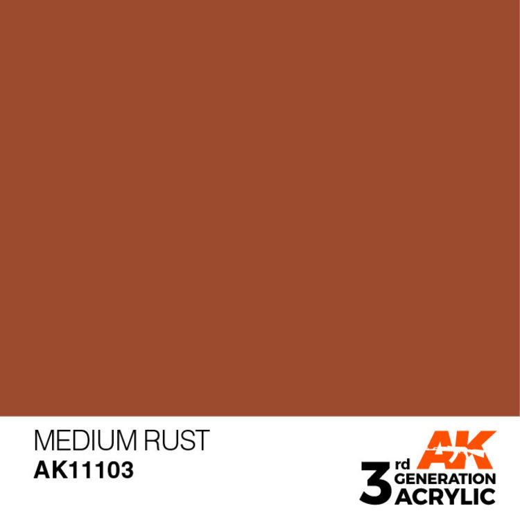 AK Interactive AK Interactive - 3rd Generation Acrylic: Medium Rust
