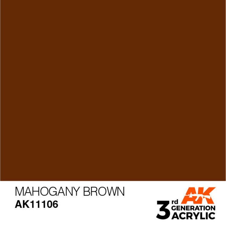 AK Interactive AK Interactive - 3rd Generation Acrylic: Mahogany Brown