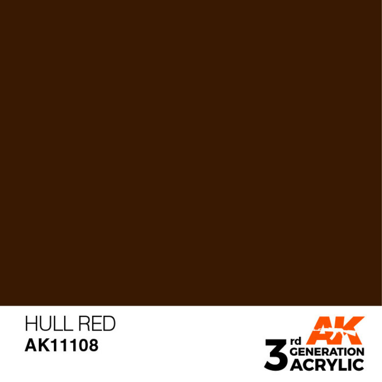 AK Interactive AK Interactive - 3rd Generation Acrylic: Hull Red