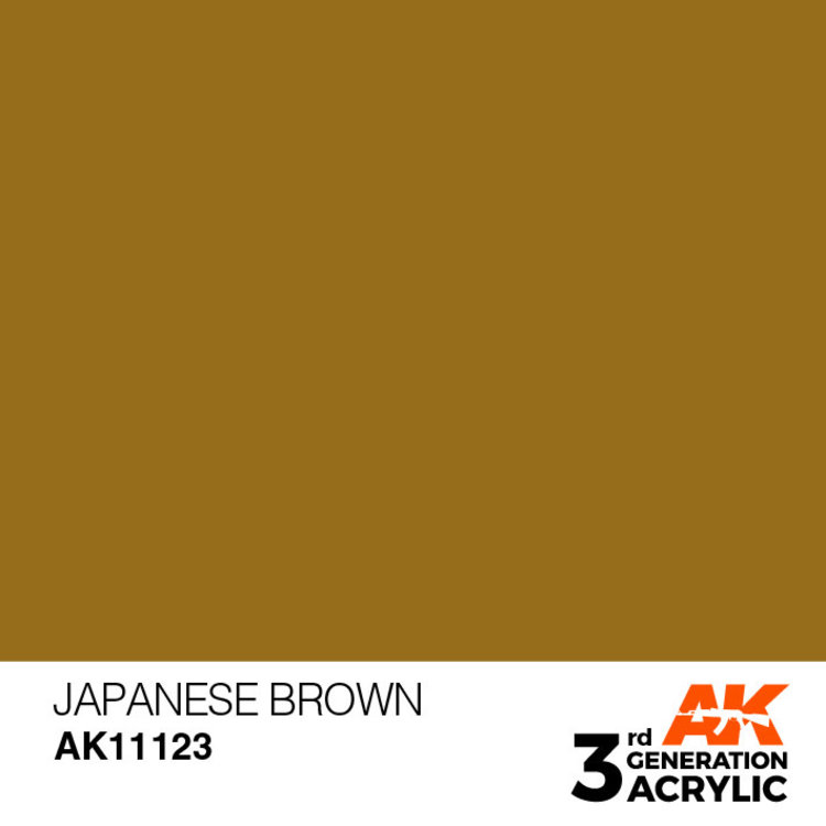 AK Interactive AK Interactive - 3rd Generation Acrylic: Japanese Brown