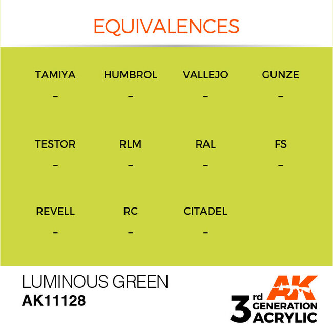 AK Interactive AK Interactive - 3rd Generation Acrylic: Luminous Green