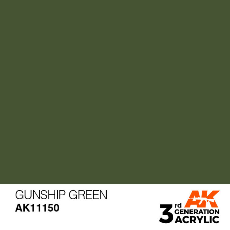 AK Interactive AK Interactive - 3rd Generation Acrylic: Gunship Green
