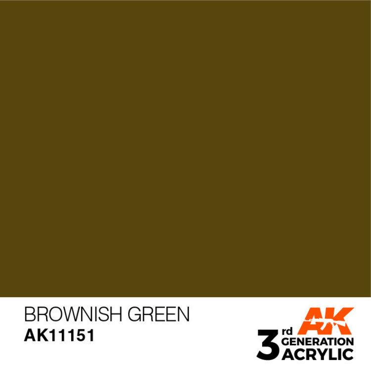 AK Interactive AK Interactive - 3rd Generation Acrylic: Brownish Green