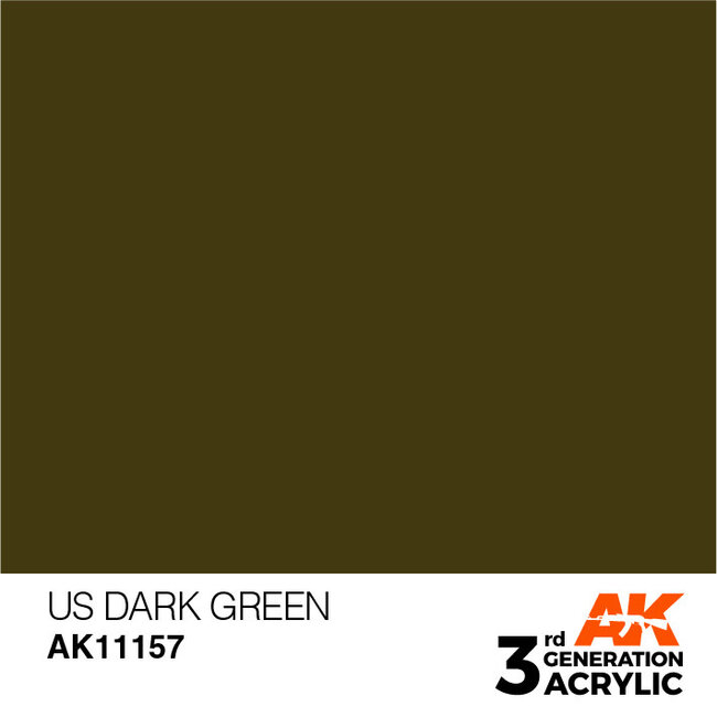 AK Interactive AK Interactive - 3rd Generation Acrylic: Us Dark Green