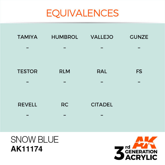 AK Interactive AK Interactive - 3rd Generation Acrylic: Snow Blue