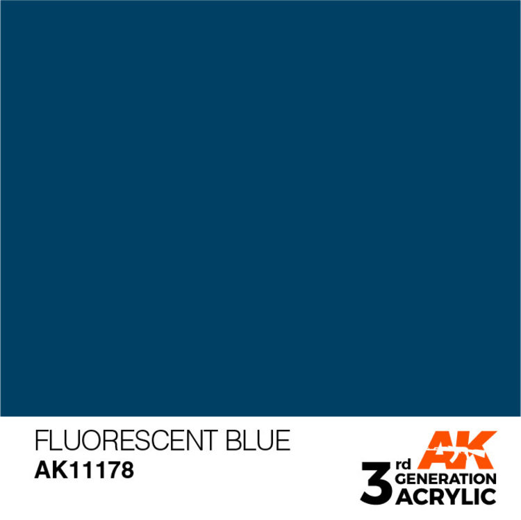 AK Interactive AK Interactive - 3rd Generation Acrylic: Fluorescent Blue