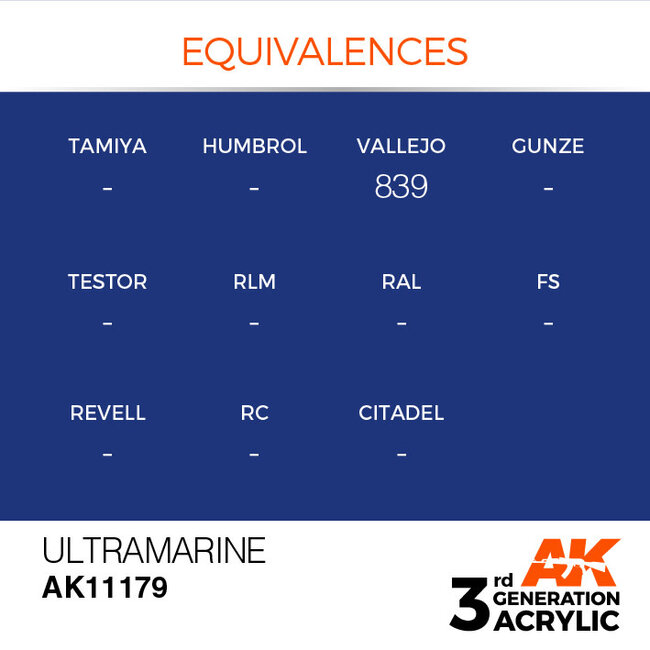 AK Interactive AK Interactive - 3rd Generation Acrylic: Ultramarine
