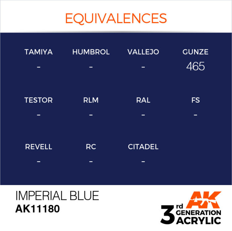 AK Interactive AK Interactive - 3rd Generation Acrylic: Imperial Blue