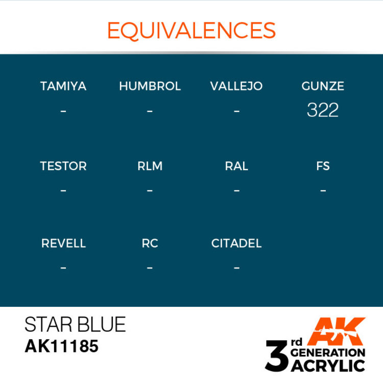 AK Interactive AK Interactive - 3rd Generation Acrylic: Star Blue