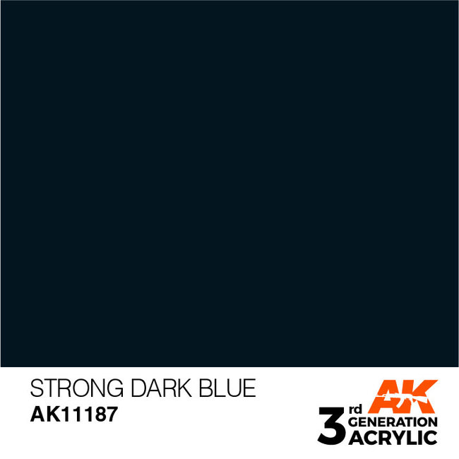 AK Interactive AK Interactive - 3rd Generation Acrylic: Strong Dark Blue