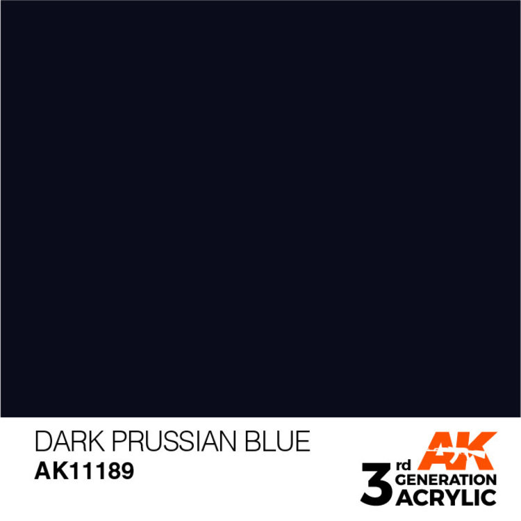 AK Interactive AK Interactive - 3rd Generation Acrylic: Dark Prussian Blue