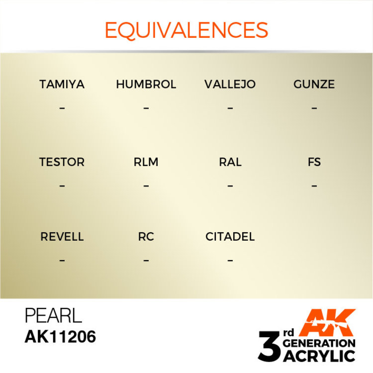 AK Interactive AK Interactive - 3rd Generation Acrylic: Pearl