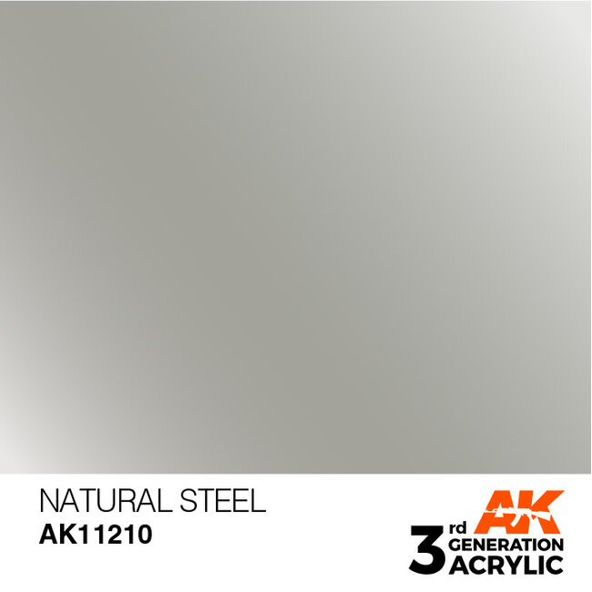 AK Interactive AK Interactive - 3rd Generation Acrylic: Natural Steel