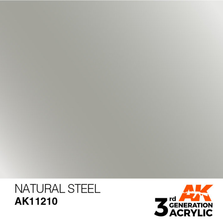 AK Interactive AK Interactive - 3rd Generation Acrylic: Natural Steel