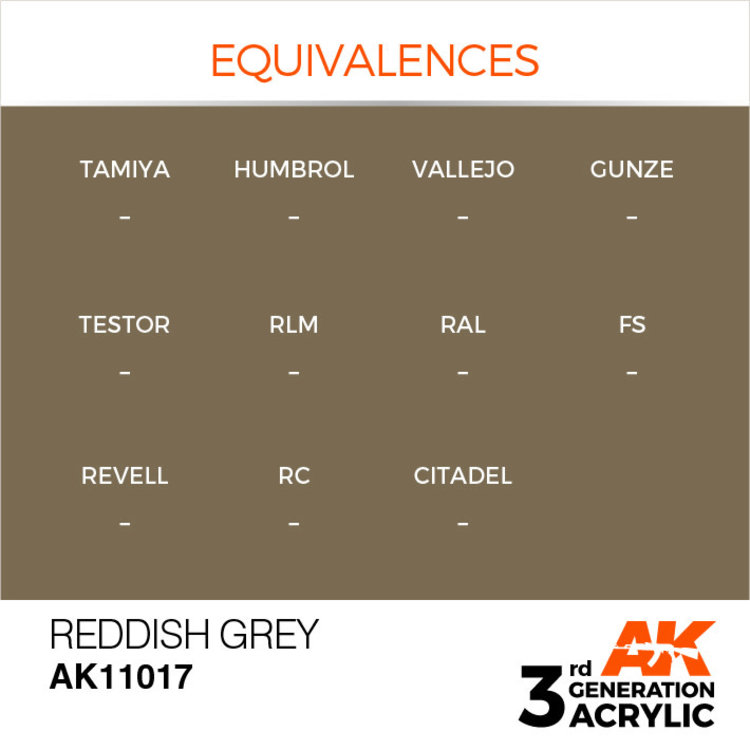 AK Interactive AK Interactive - 3rd Generation Acrylic: Reddish Grey